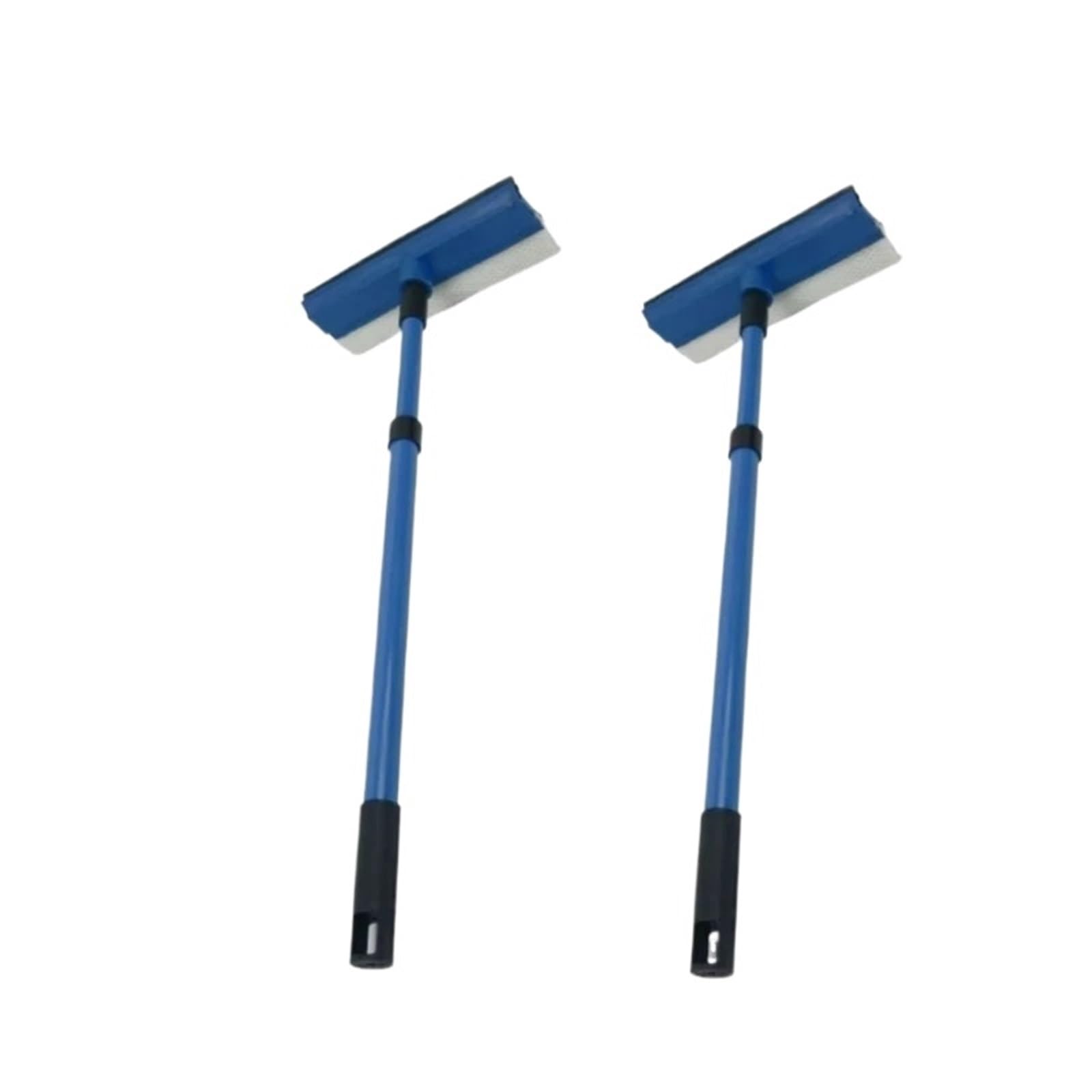 Side Mirror Squeegee Window Glass Wiper 2 In 1 Telescopic Cleaner Long Handle Sponge Brush Mop Squeegee Cleaning Tool(2PCS)