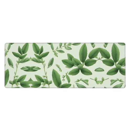 Tapis de souris surdimensionné caoutchouc épais herbes fleurs vertes