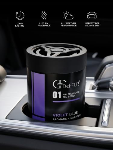 Image of Blue Voilet Gel Car Perfume - Lavender Violet Freshness | Long-Lasting 45 Days | Luxury Gel Car Air Freshener