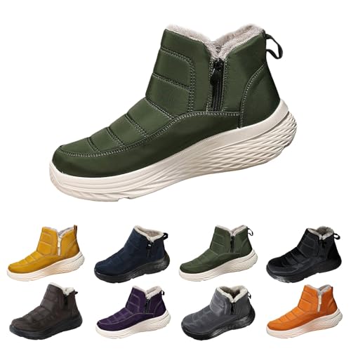 Generisch Botas de nieve antideslizantes clásicas para mujer, botas de nieve impermeables para invierno para mujer, botines antideslizantes, botas clásicas al aire libre, botas de tobillo cortas