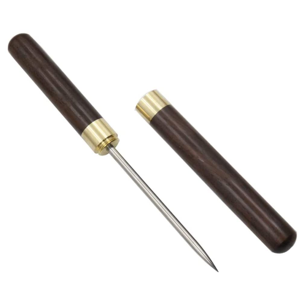 Ice Picks for Breaking Ice, Stainless Steel Ice Pick with Wooden Handle & Cover, Ice Pick Tool for Kitchen, Bars, Bartender, Picnics, Camping