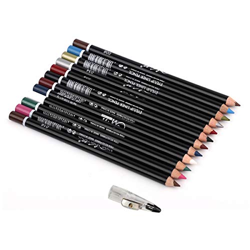 DC-BEAUTIFUL 12Pcs Lot Set 12 Colors Eyeliner Pencil Waterproof Eyebrow Pencil Cosmetics