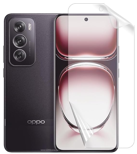 Image of Blacksheep High Sensitivity Hydrogel Screen Protector Compatible with Oppo Reno 12 / Oppo Reno 12 Pro 5G Matte Transparent Soft TPU Protective Film [Fingerprint Unlock Compatible] [Clear HD]
