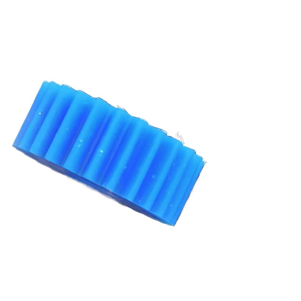 Zębatka silnika z tworzywa sztucznego, 1 szt. 2 moduły cylindryczne koło zębate o grubości 20 mm 10 otworów procesowych 2M proste zęby płaskie niebieskie wrzeciono nylonowe (52 zęby)