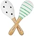 Kindsgut - Maracas de Madera para bebé, Estrellas y Rayas