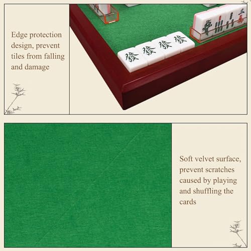 Mahjong Miniatura con 144 Fichas, Mesa Plegable y Dados miniatura 4