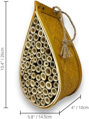 Miniatura 2 de SunVara Casa de abejas Mason para abejas polinizadoras Regalos de jardinería Bee Hotel