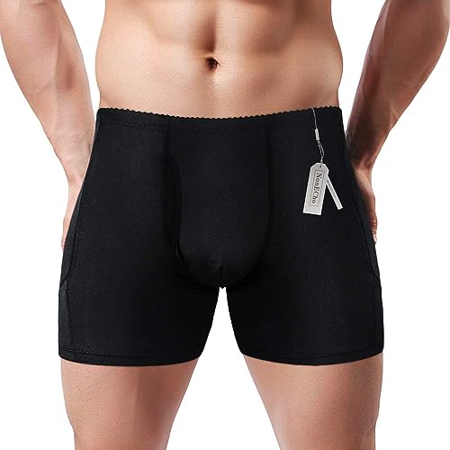 NonEcho Men Padded Underwear Briefs Boxers Men Butt Booster Hip Enhancer 4 Detachable Pads2