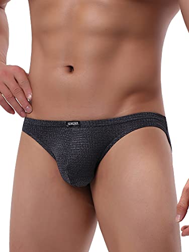 iKingsky Men's Big Pouch Briefs Sexy Bulge Underwear High Stretch Mens Bikini Under Panties3