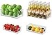 FINEW Kühlschrank Organizer 4er Set Stapelbare, Hochwertig Speisekammer Vorratsbehälter mit Griff, Fridge Organizer, Durchsichtig Aufbewahrungsbox Organizer für Küchen, Kühlschrank, Schränke -BPA Frei