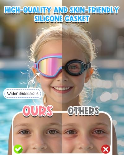 Image of Swim Goggles 2 Pack, Wide View Anti Fog&UV Swimming Goggles for Audlt, No Leak Pool Beach Essentials for Men Women