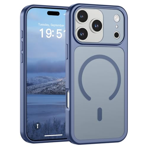 Image of SUPFINE Magnetic for iPhone 17 Pro Max Case Lavender Gray | (Compatible with MagSafe)(Military Grade Drop Protection)(Camera Protection)Translucent Matte Phone Cover