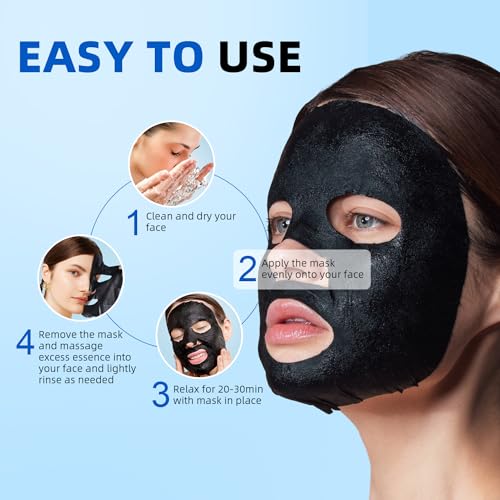 RAZUYEN Rejuvenating Sheet Mask, Panthenol Vitamin B5 Facial Mask for Sensitive Skin, Hydrating, Soothing, Calming and Balancing, Face Sheet Mask 10 Sheets - Image 6