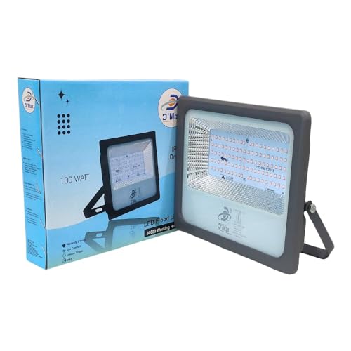 Image of D'Mak 100 Watt LED Flood Light Grey Body Down Chock Waterproof IP65 for Outdoor Purposes (1, Pink)