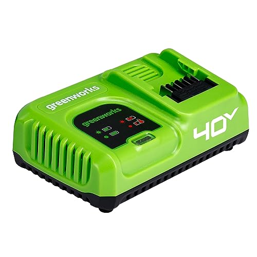 Chargeur de batterie Greenworks G40UC5 (Li-Ion 40V, 5A, 30 minutes de charge pour 2Ah (50 minutes pour 4Ah) convient à toutes les batteries de la série 40V Greenworks...