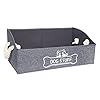 Large Dog Toy Box – Trapezoid Dog Toy Bin with Handles, Collapsible Pet Supplies Storage Basket, Perfect for Organizing Dog Cat Toys and Accessories