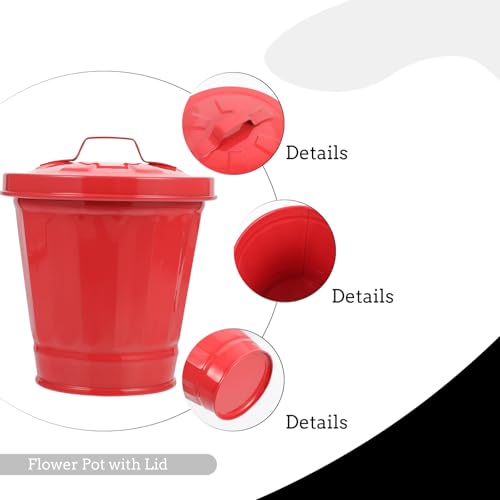 Mini caneca roja con tapa para escritorio miniatura 7