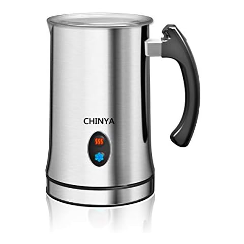 CHINYA Electric Milk Frother with Hot/Cold Function Cover