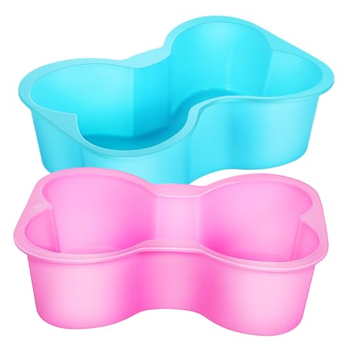 HOLIDYOYO Set Di 2 Per Torta Di Compleanno Per Cani in Silicone Facili Da Usare Adatti Per Cuocere Dolcetti Per Animali Domestici