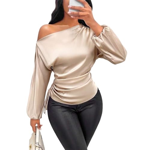 トップス maison celon off shoulder silky blouse off shoulder silky blouse – célon