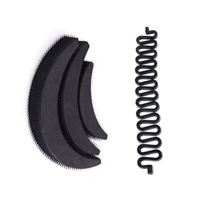 ChanderkashSet of 2, Combo of Hair Banana Puff Maker and Braid Tool Hair Accessory Set (Black)