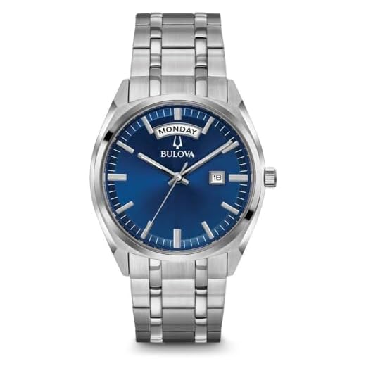 Bulova Reloj Analógico para Hombre de Cuarzo con Correa en Acero Inoxidable 96C125