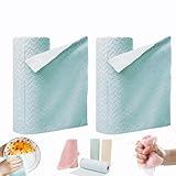 Starfreshi Microfiber Cleaning Cloths Roll,Rollo de bayetas Microfibra,2pcs 30-Pack Reusable Paper Towels Tear Away Cloth,Fast-Drying for Cars,Wash Cloth,Rollo de balletas Cocina-Blue||2pcs