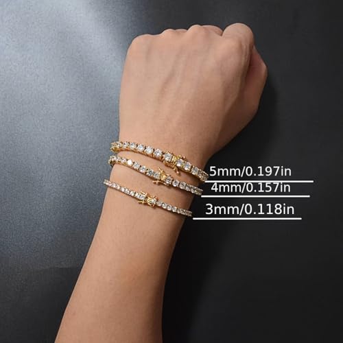 Bracelet classique en diamants simulés, cadeau idéal pour femme