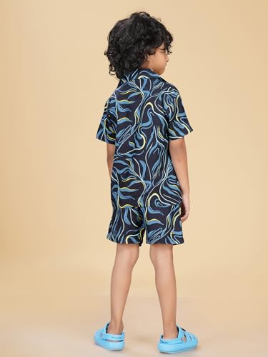 Image of Ninos Dreams Boys Cotton Rayon Coord Set with shorts /Holiday Shirt & Shorts