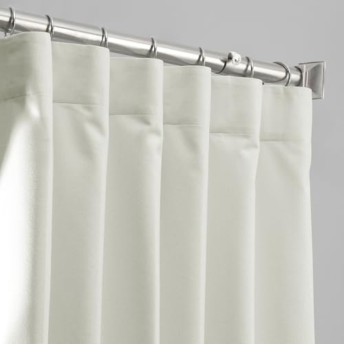HPD Half Price Drapes Vintage Blackout Curtains for Bedroom & Living Room, Polyester Blend, Starlight Off White, 50W x 120L - Image 4