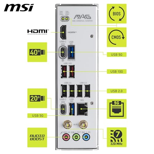 MSI MAG X870E Gaming Plus Max Wifi (X870,AM5,ATX,DDR5) (7E70-016R) - Scheda madre - Immagine 5