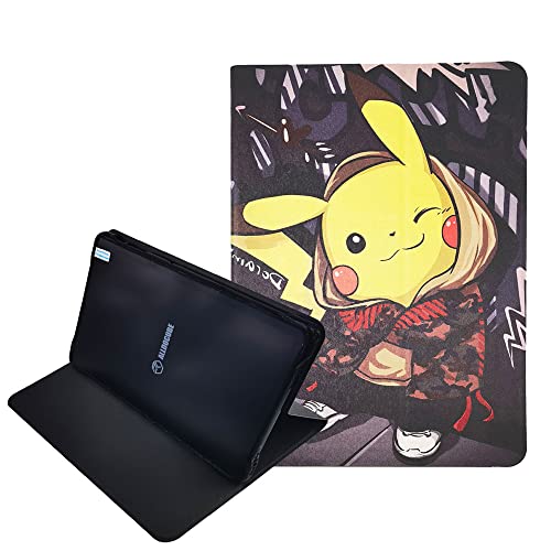 LANHOMEX For ALLDOCUBE iPlay40pro/iPlay40H 10.4 インチタブレットケース PUレザーケース、スマートケース、ブラケット機能、美しい、超軽量、超薄型、防塵、傷防止、指紋防止、包括的な保護。 (ビカチュウ)