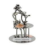 steelman24 i omini di viti biologo con microscopio con piastra di incisione personale i idee regalo originale i soprammobili in metallo i modellino