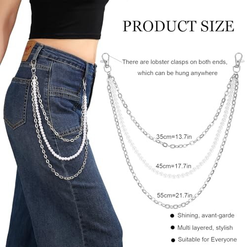 Jean Chains for Women Pants Chain for Men Pearl Goth Style Punk Chain for Pants4