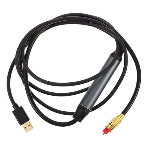 Cable óptico de audio digital USB a fibra óptica negro conversión Toslink plug and play
