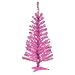 National Tree 4 Foot Pink Tinsel Tree with Plastic Stand and 70 Clear Lights (TT33-306-40)