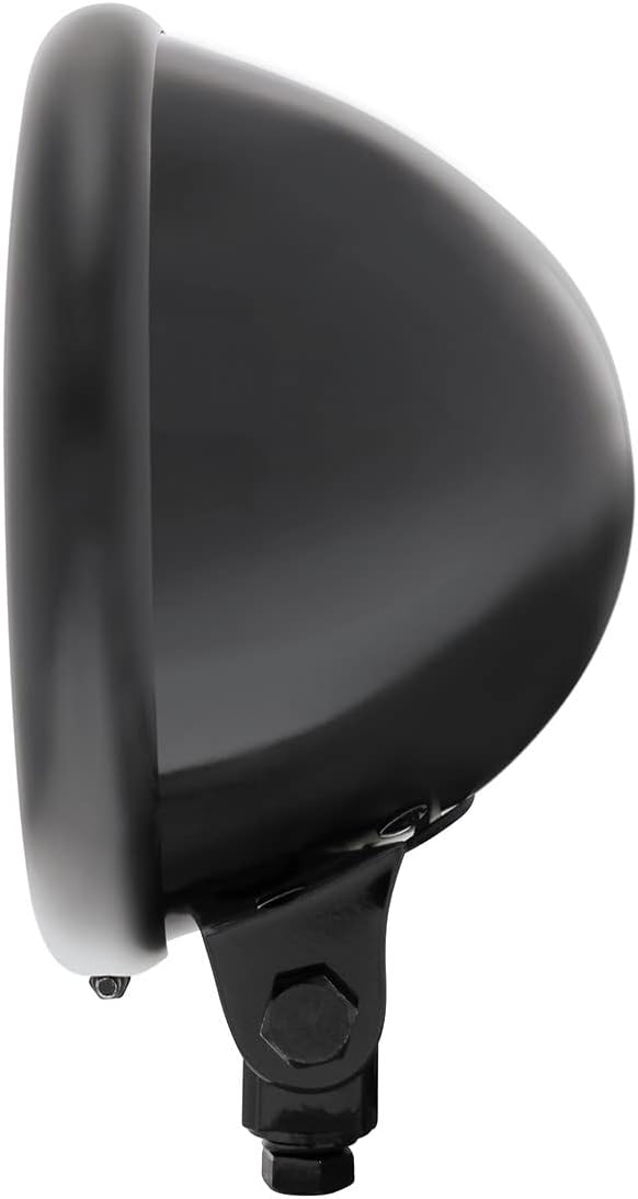 United Pacific 32052 Black 5-3/4" Motorcycle Headlight Housing Only - Bottom Mount - One Unit