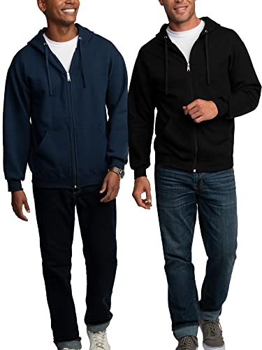 Image of Fruit of the Loom Eversoft Fleece Full Zip Hoodie Sweatshirt