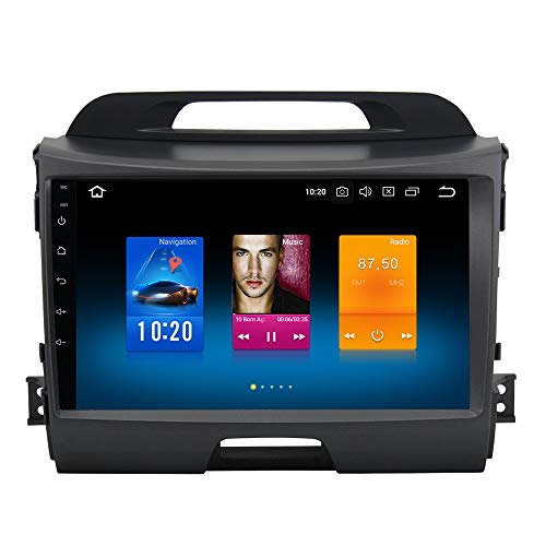 Dasaita Radio de Coche Android 9.0 de 9 Pulgadas para Kia Sportage R 2010 2011 2012 2013 2014 Bluetooth estéreo de Coche 4G RAM 32G ROM Soporte GPS Control de Volante USB Carplay