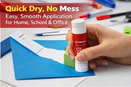 Image of Premium Glue Stick 15 Grams Pack Of 20 Pcs | Strong Quick Dry Clear Adhesive | Smooth Application Non-Toxic Glue Sticks | Ideal For School Craft Office And Paper Projects | Bulk Stationery Set
