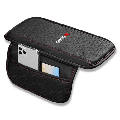 ホンダ シビックタイプr fl5 アームレストクッション 車肘置き 車用アクセサリー 小物収納 ホンダ シビックタイプr fl5 自動車用アームレストカバー 両サイドポケット付き 前席 コンソールボックスカバー 肘掛け 傷防止 保護カバー 汚れ防止 車イン