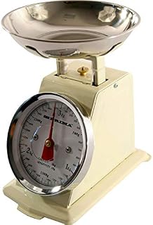 3KG Traditional Weighing Kitchen Scale Bowl Cooking Retro Mechanical Vintage Scales - Cream