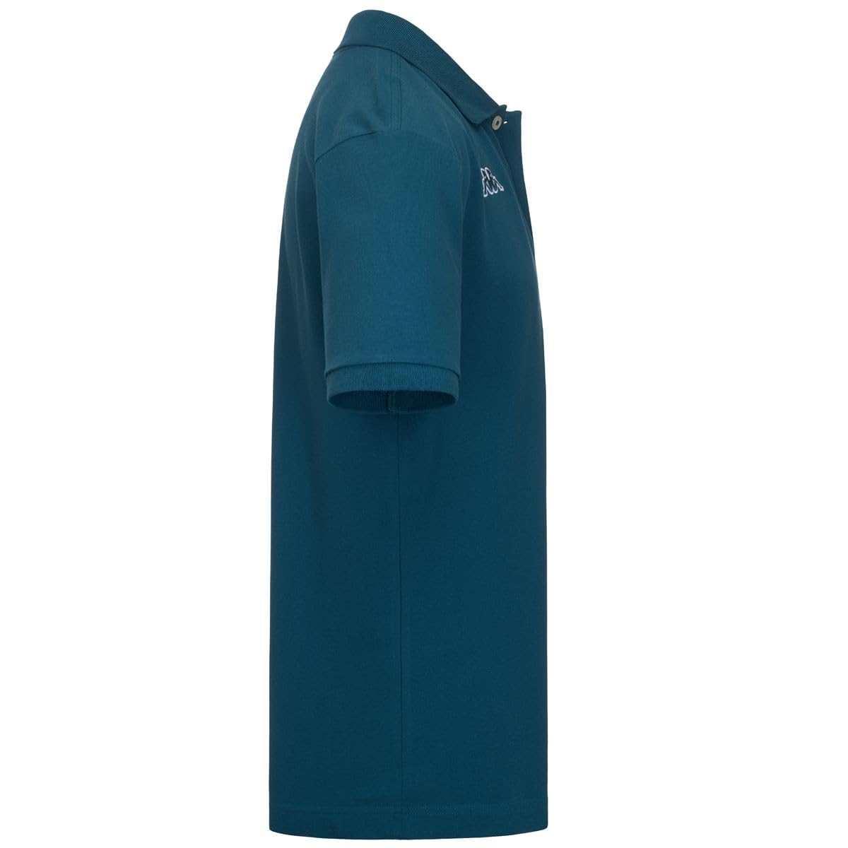 Kappa - Polo da Uomo in Piquet di Cotone, Regular Fit, Maniche Corte, Logo Omini Ricamato, Blu