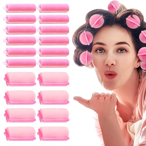 Image of Sanas Heatless Curler For Women 20Pcs Curlers Rollers For Women Heatless Curls Without Volume Rollers For Hair Styling Flexi Rods For Hair Foam Curling Tools 20Pcs