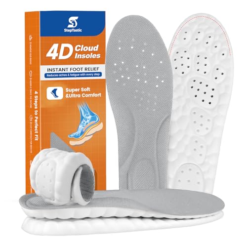 Steptastic Insoles For Men And Women, 4d Cloud Shoe Inserts For Pain Relief, ...