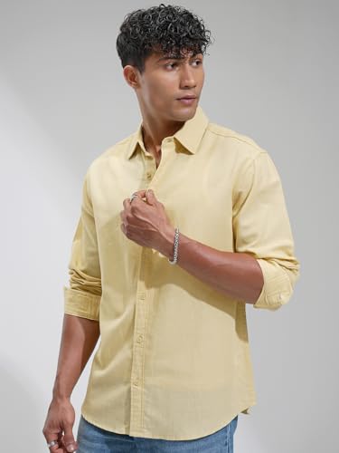 Image of Highlander Men's Relaxed Fit Casual Shirt | Cotton Linen | Relaxed fit | Full Sleeves