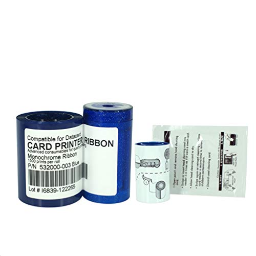 Cinta monocromática azul compatible Datacard 1000 impresiones miniatura 1