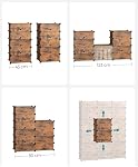 SONGMICS 10-Tier Shoe Rack, Cube Storage Organizer Units, DIY Modular Closet Cabinet, Vintage Brown LPC010A01