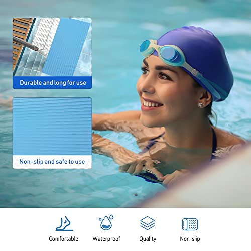 Tapete antideslizante para escalera de piscina, azul, 2 unidades miniatura 3