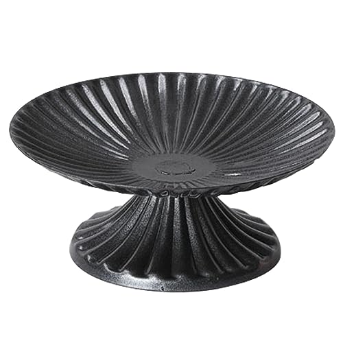 Decorhome Candelabro de hierro | Candelabro de mesa negro | Candelabro de hierro forjado con base redonda, candelabro retro con vela de 1,96 pulgadas para bodas, cenas